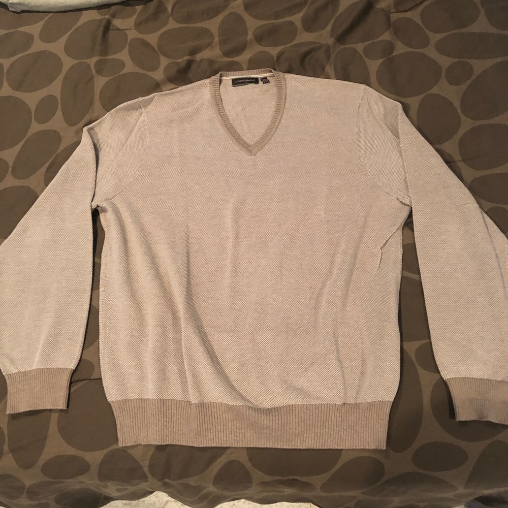 Super soft beige v-neck sweater